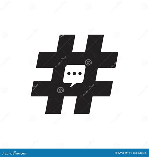 Hashtag Symbol Icon Logo Design Stock Vector Illustration Of Business