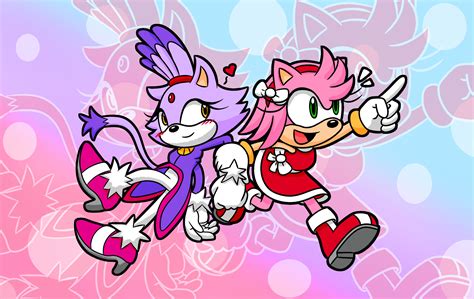 11364 Safe Artist Didi Bot Amy Rose Blaze The Cat Cat Hedgehog 2023 Amy S Halterneck