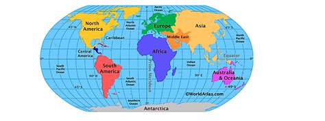 7 Oceans Of The World Map Map Of Western Hemisphere