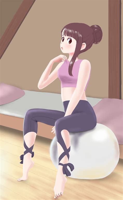Kagari Atsuko Little Witch Academia Toe Point Absurdres Bad Link Highres Ball Barefoot
