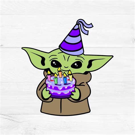 Free 295 Baby Yoda Happy Birthday Svg SVG PNG EPS DXF File