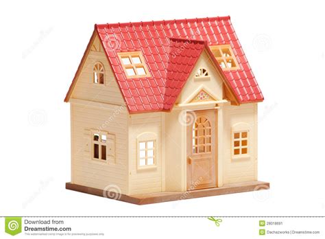Mein haus ist groß / klein. Spielzeughaus stockbild. Bild von tür, familie, fenster ...