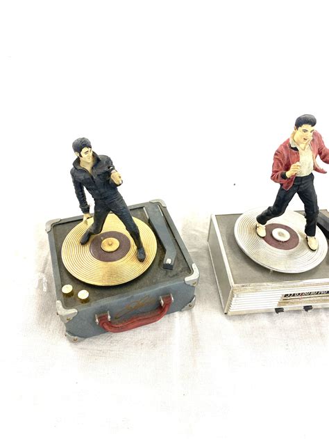 Three Franklin Mint Elvis Presley Music boxes to include Jailhouse Rock