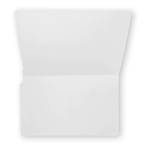 14pt White Folders Full Cut 2 Ply End Tab Legal Size Box Of 50