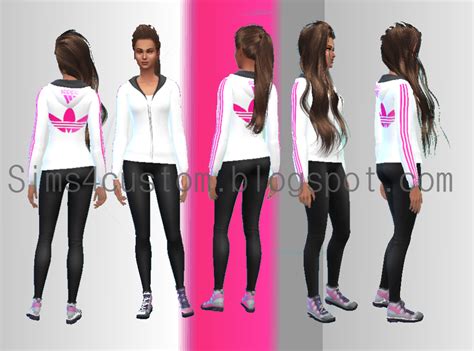 New Adidas Jacket Sport Wear Female Sport Hoodie The Sims 4