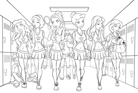 Princess Cheerleaders Sketch By Sinapi On Deviantart