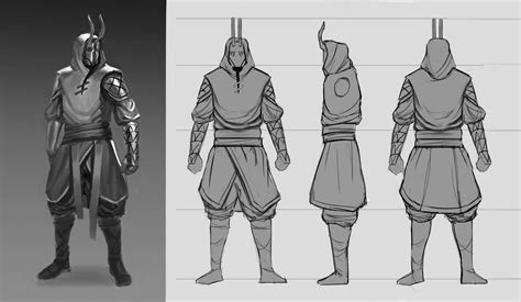 Character Study Assassin Turnaround Sheet By Barry Brown Character