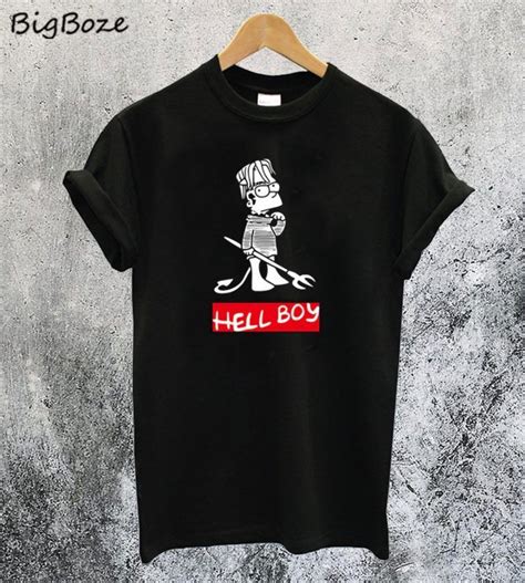 Hellboy Bart Simpson T Shirt Bart Simpson T Shirt Simpsons T Shirt