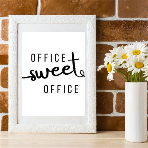 Office Wall Art Typography Office Sweet Office Printable Etsy