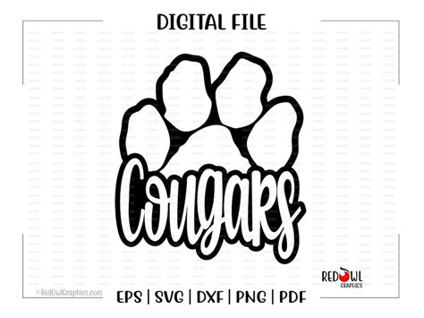 cougar svg cougars svg cougar cougars clipart mascot school svg dxf eps png pdf