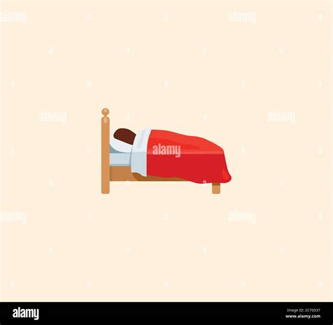 Sleeping At Bed Vector Isolated Illustration Sleeping Icon Stock