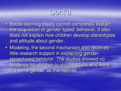 Theories Of Gender Typing