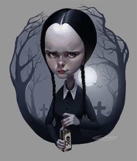 Artstation Wednesday Addams Gabby Correia Wednesday Addams Portrait Art Art