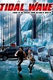 the poster for tidal wave starring two people running through water in ...