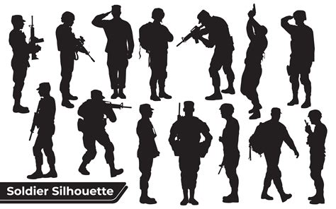 Collection Of Soldier Or Army Silhouette Graphic By Adopik · Creative
