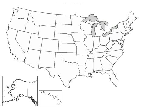Printable Blank Us Map With States Marked