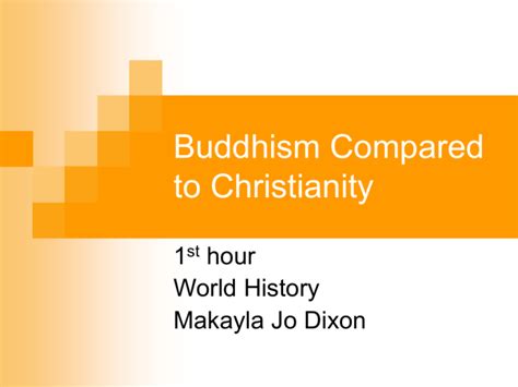 Buddhism Compared To Christianity