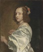 Portrait of Margaret Lemon c. 1614-1645, half-length, in a grey silk ...