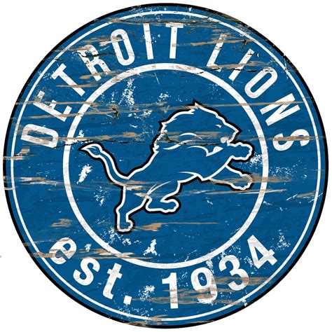 Detroit Lions Wood Sign - 24 Round (backorder) | Nfl detroit lions, Detroit lions, Lions