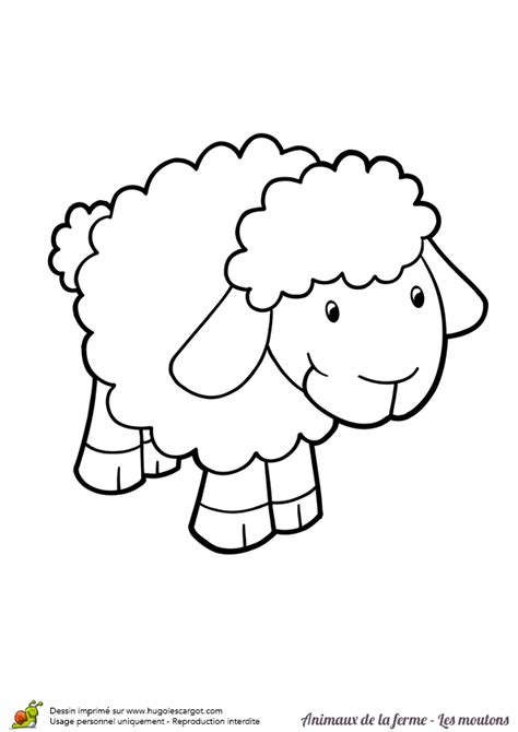 Coloriage Animaux De La Ferme Bebe Mouton Sur