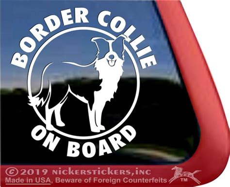 Border Collie Dog Decals And Stickers Nickerstickers