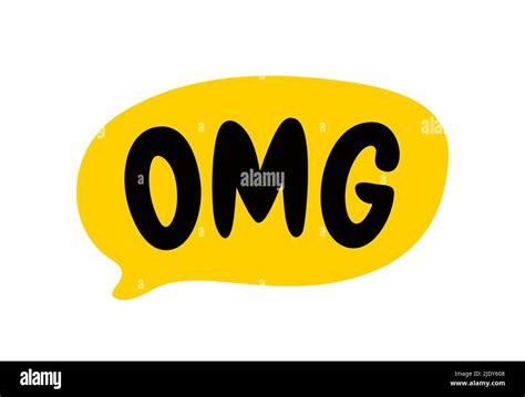 omg speech bubble oh my god text hand drawn comic quote omg icon lettering doodle phrase