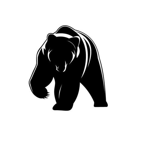 Grizzly Bear Silhouette Vector