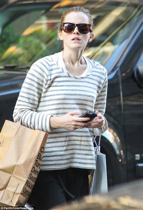 Make Up Free Emma Watson Wears Tracksuit Bottoms And Baggy Sweater For