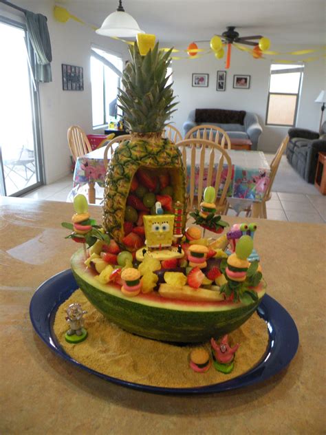 Pin By Lisa Wyzlic On Lisas Watermelon Baskets Spongebob Birthday