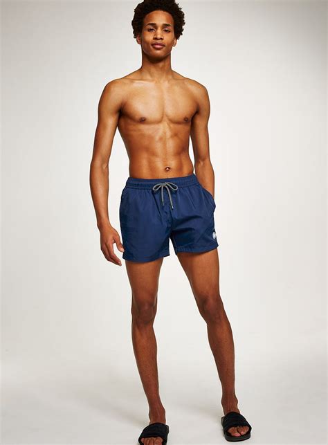 Navy Swim Shorts Men S Shorts Swimshorts Clothing Topman Nike