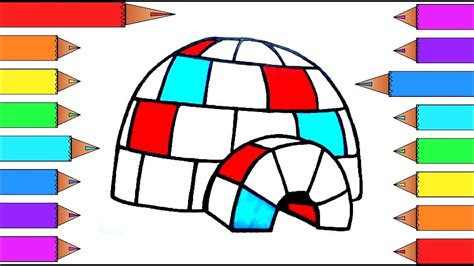 Kids play house is made for children to play games together. How to Draw an IGLOO in 4 Easy Steps I Learn Coloring ...