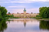 Charlottenburg royal palace in Berlin, Germany, view from lake to ...