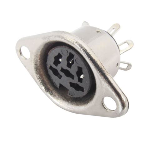 Mx Din Female Connector Metal 5 Pin Socket Mx 124 Buy Online At Low