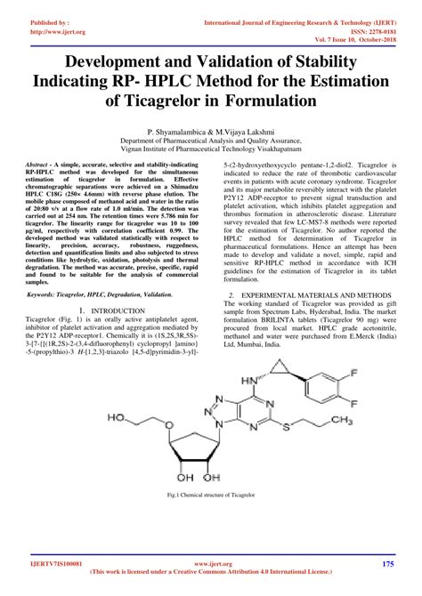 Pdf Development And Validation Of Stability Indicating Rp Hplc Method