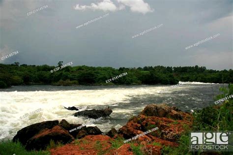 Nile River Bujagali Falls River In Uganda Africa Stock Photo