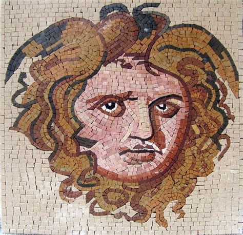 Mithras Greek Mosaic Reproduction Ancient Mythology Mozaico