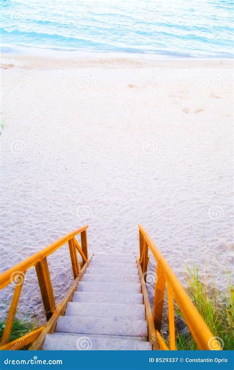 Stairs Leading To Water Stock Image Image Of Dawn Warm 8529337