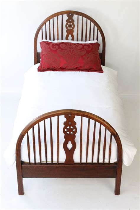 Padstow cream 3' single bed frame £359.95. Heals 1920s Oak Single Bed