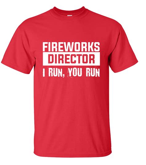 Funny Fourth Of July Fireworks Director Unisex Short Sleeve T Shirt Red
