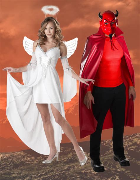Black angel and devil couple costume. Devil Costumes & Sexy Devil Dresses - HalloweenCostumes.com