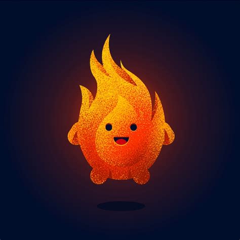 Premium Vector Cute Fire Illustration