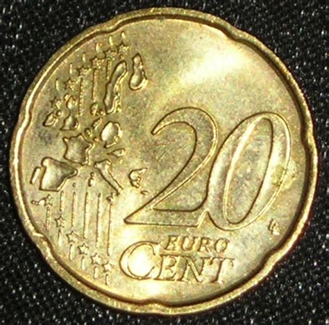 Coin Of 20 Euro Cent 2002 From Italy Id 2167