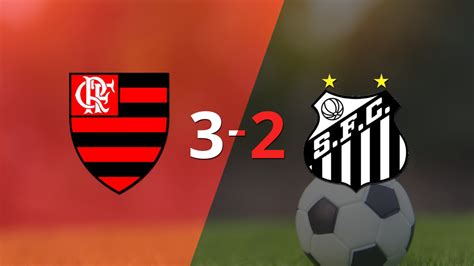 A Puro Gol Flamengo Se Quedó Con La Victoria Frente A Santos Por 3 A 2 Infobae
