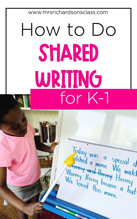 Shared Writing Is One Part Of The Balanced Literacy Approach In Your