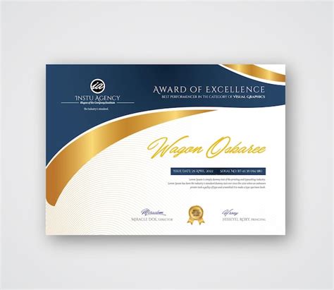 Premium Vector Golden Diploma Certificate