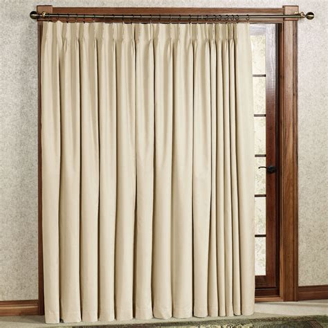 These doors work well in rooms with limited space, with panels that glide from side to side, allowing you to be more flexible with your home's interior layout. Crosby Pinch Pleat Thermal Room Darkening Patio Panel | Sliding door curtains, Sliding patio ...