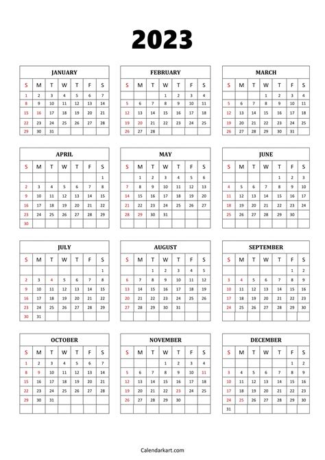 2023 Downloadable Calendar Word Mobila Bucatarie 2023