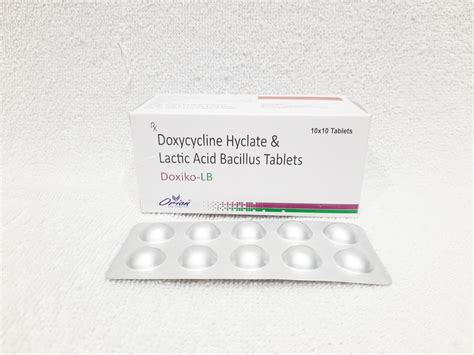 Doxiko Lb Tab Doxycycline Hyclate 100mg And Lactic Acid Bacillus 60