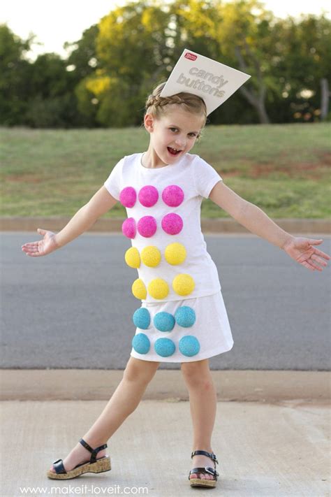 Make A Retro Candy Button Costumefor Halloween Candy Halloween