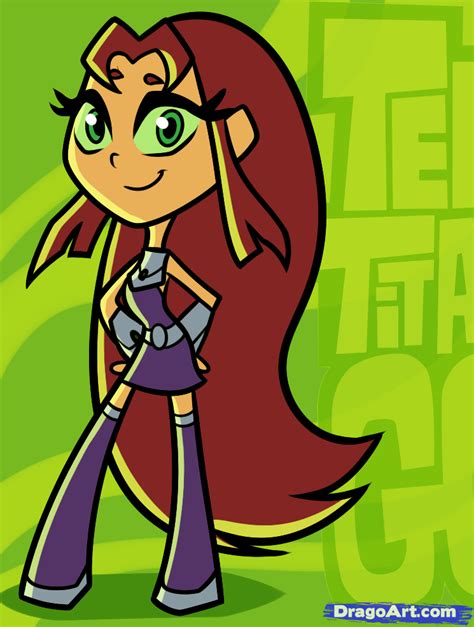 How To Draw Starfire From Teen Titans Go Teen Titans Go Characters
